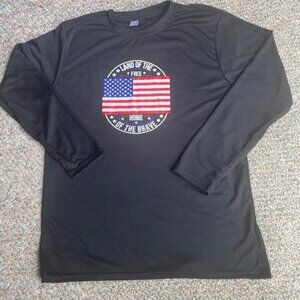 DISABLED VETERANS FOUNDATION *Land of the Free* EAGLE L/S T SHIRT Mens Lrg New